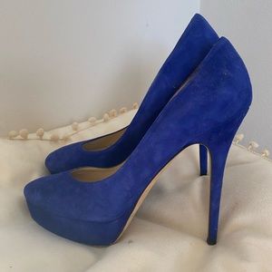 Blue suede Jimmy Choo